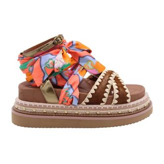 Kurt Geiger Flat Sandals, female, Brown, Size: 10 US Flewo Sandaal