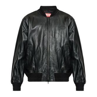 Diesel Leather Jassen - Heren - Leren en Su&egrave;de Jassen - Zwart - S - Jassen