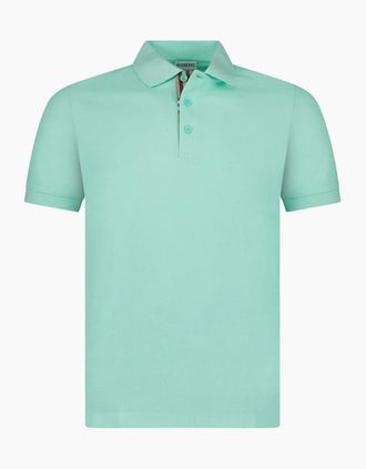 Burberry Mens Burberry Mens Hartford Check Polo Shirt - Summer Mint - Navy - Size: 40