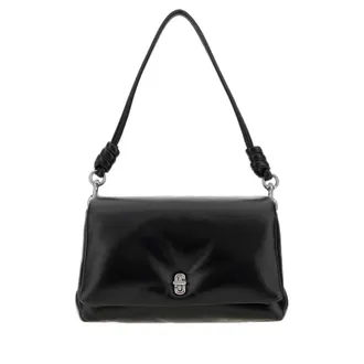 Marc Jacobs Black Leather The Dual Puffy Shoulder Bag Borse A Mano