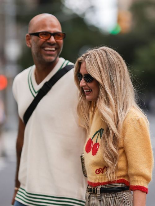 3 beauty products you should steal from your boyfriend, man and woman standing together laughing