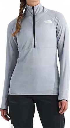 The North Face Womens Summit Series Futurefleece Light.5-Zip Top In Blue Flax
