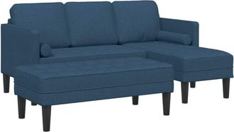vidaXL Vidaxl - Sofa Set 2 pcs Blue 173 x 131 x 67 cm Fabric