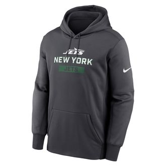 Nike Mens New York Jets Toss Sweep Mens Nike Therma NFL Pullover Hoodie in Grey | NKAQ06F72-WQA