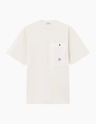 Stone Island Mens S0115 Pocket T-Shirt Cream - Size: 38