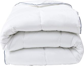 Vente-Unique Piumino antiacaro temperato - 220 x 240 cm - Rivestimento in satin 120 fili/cm&sup2; - Imbot. 300gr/m&sup2; - Bianco blu - PRESTIGIA di Palacio