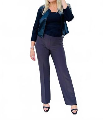 Joseph Ribkoff Cropped Leather Jacket In Black