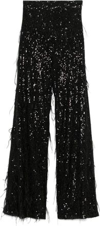 Nissa Pantaloni con paillettes - Nero