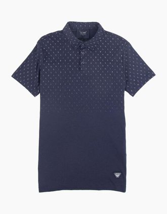 Armani Jeans Mens Armani Jeans Letter Logo Short Sleeve Polo Shirt Navy - Size: 38
