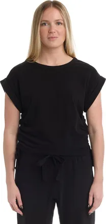 Wilt Round Neck Side Drawstrings Tee in Black at Nordstrom, Size X-Small