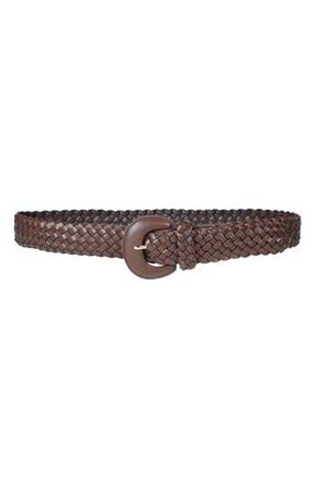 Linea Pelle Braided Belt in Chocolate at Nordstrom Rack, Size X-Large