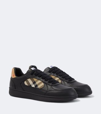 Burberry Zapatillas Terrace de piel con Burberry Check y EKD