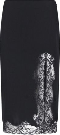 Balmain Gonna Midi Con Pizzo