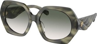 Tory Burch TY7195U 19562A Womens Sunglasses Green Size 55