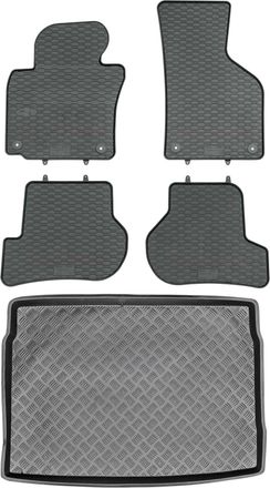 OEM Juego De Alfombrillas De Goma Para Volkswagen Golf V Hatchback De 2003 A 2009: Alfombrilla Para Coche + Alfombrilla Para Maletero