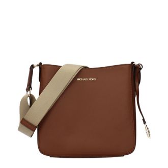 Michael Kors Jetset Travel Damess Schoudertas Bruin Leer/Bagage