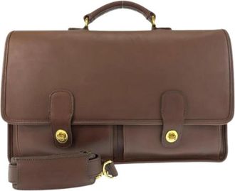 Coach Pre-owned Leren Aktetas 5275 - Heren - Vintage Handtas - Bruin - ONE Size - Leer - Vintage