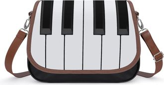 Generic Piano Crossbody Bag Womens Handbag PU Message Bags Shoulder Purse with Adjustable Strap