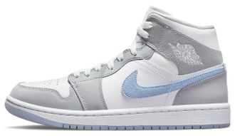 Air Jordan Womens Jordan 1 Mid Wolf Grey Aluminum