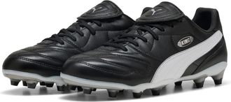Puma Fussballschuh PUMA KING LIGA FG/AG, Gr. 42,5, puma schwarz, puma silber, puma wei&szlig;, Leder, Schuhe Fussballschuh, f&uuml;r Rasenpl&auml;tze