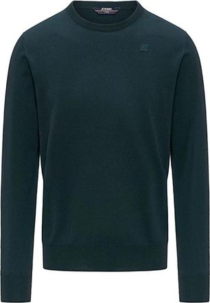 K-Way Maglia girocollo Sebastien Mer - Heren - Ronde hals truien - Groen - S - Truien & Vesten