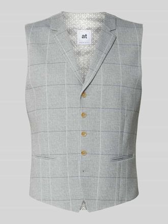 Atelier Torino Weste mit Reverskragen und Paspeltaschen in Gruen, Gr&ouml;&szlig;e 46