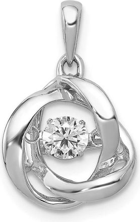 Diamond2Deal 14K White Gold Vibrant Lab Grown Diamond Pendant (0.25ct, VS, G-H)