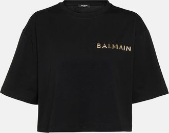 Balmain Logo cotton jersey T-shirt