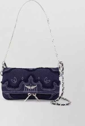 Zadig&Voltaire rock nano denim shoulder bag