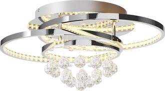 Lucande L&aacute;mpara De Techo Led keely En Plateado Metal - Lucande