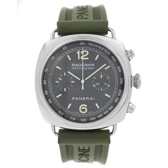 Officine Panerai Pre-owned Panerai Radiomir Chronograph Chronograph Tachymeter Black Dial Mens Watch PAM00288