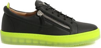 Giuseppe Zanotti Black Calfskin Low Top Mens Sneakers