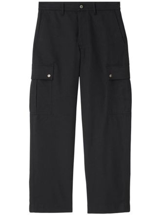 Burberry Black Cotton Trousers