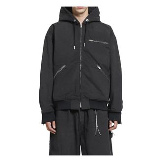MASTERMIND WORLD Chaqueta de trabajo con capucha y lavado a la piedra - Jackets - Hombre - Negro - M