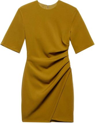 Aniye By Groene Mini Jurk met Zijdrapering - Dames - Korte kleedjes - Groen - M - Kleedjes