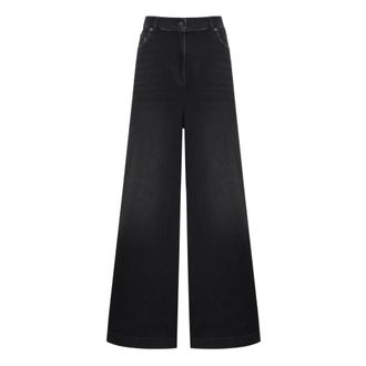 Twinset High-waist Wide Jeans - female - Twinset - Wide Jeans - Black - W28 - Jeans