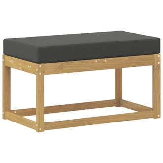 vidaXL Banco De Taburete Exterior Con Coj&iacute;n Blanco 80 X 43 X 45 Cm Vidaxl