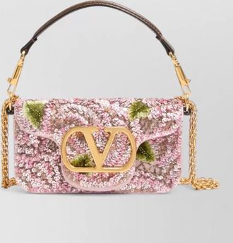 Valentino Garavani chain strap crossbody bag gold tone hardware