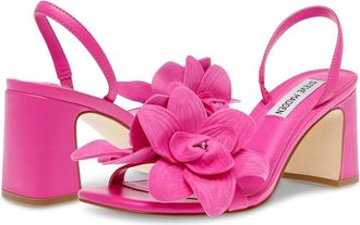 Steve Madden Farrie FARR06S1 Slingback Womens 7 Pink Block Heel Sandal ZPO1709