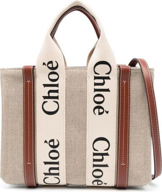 Chlo&eacute; Beige Woody Small Tote