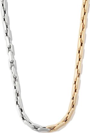 Lauren Rubinski 14K Yellow And White Gold Small Chain Necklace - Mens - 14kt White Gold/14kt Yellow Gold
