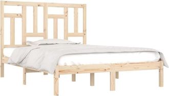 vidaXL Estructura De Cama Madera Maciza De Pino 140x190 Cm Vidaxl