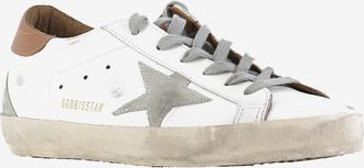 Golden Goose Niedrige Used-Look-Ledersneakers Super-Star