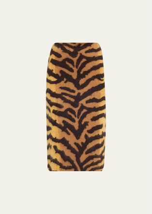 Adam Lippes Amari Brushed Cashmere Skirt