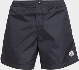 Moncler Men & apos;s Logo Patch Swim Shorts