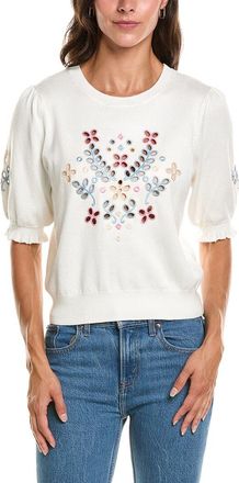 NVLT Nvlt Eyelet Crewneck Sweater