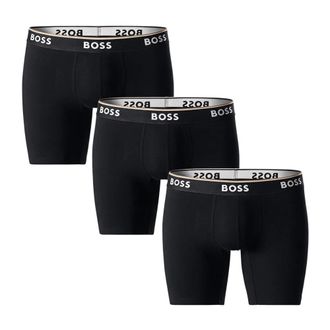 HUGO BOSS Ondergoed, Heren, Zwart, M, Katoen, Katoen Elastan Boxer Briefs 3-Pack