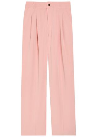 Varley Jayla 29.5 Wide-leg Stretch-woven Trousers - Pink - Xxs (UK4 / Xxs)