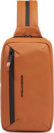 Piquadro Waterafstotende sling bag - Heren - Rugzakken - Bruin - ONE Size - Polyester - Tassen