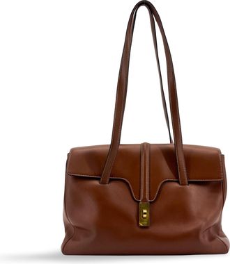 Celine Soft 16 Smooth Calfskin Brown Leather Handbag (Pre-Owned)